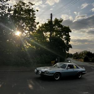 Early morning Rally through Troston Jaguar