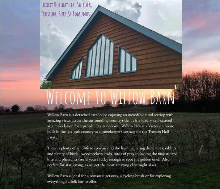 Willow Barn Holiday Let